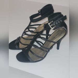 Nine West Jameo Black Strappy Heels